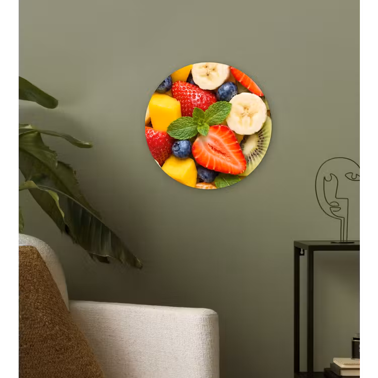 Muurcirkel - Fruit - Plakjes - Eten - Kleurrijk — 3