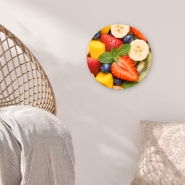 Muurcirkel - Fruit - Plakjes - Eten - Kleurrijk — 5