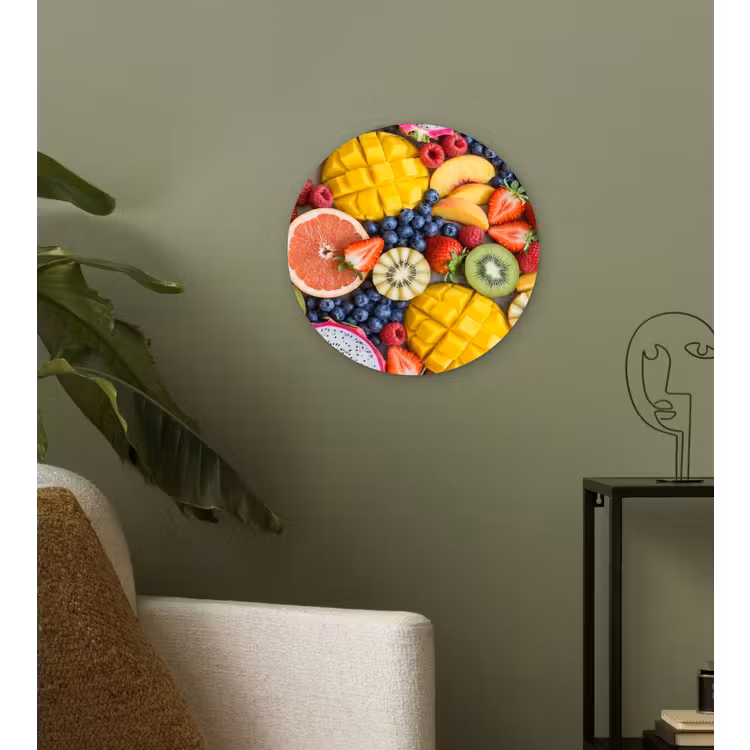 Muurcirkel - Fruit - Versneden - Kleurrijk - Eten - Gezond — 3