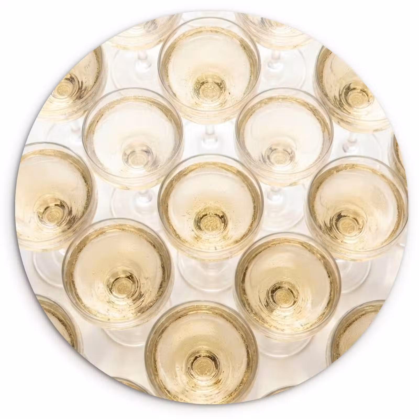 Muurcirkel - Drank - Glazen - Feest - Goud — 1