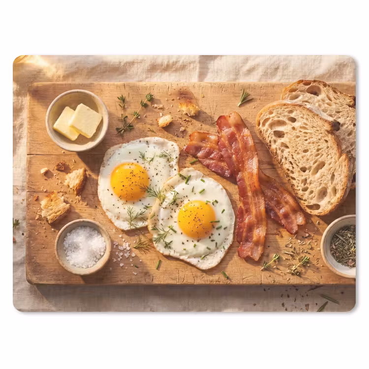 Muismat - Eten - Ontbijt - Hout - Rustiek - Geel — 1