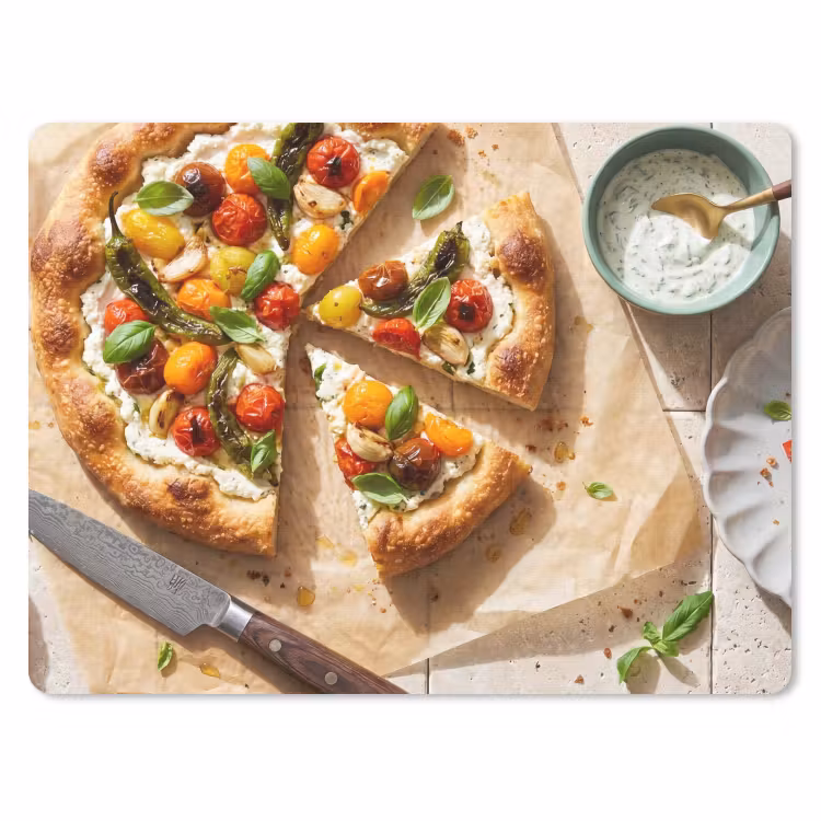 Muismat - Eten - Tomaten - Basilicum - Maaltijd - Vers — 1