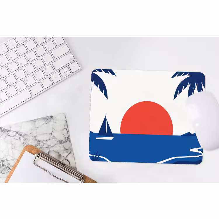 Muismat - Zonsondergang - Zee - Palmboom - Tropisch - Modern — 2