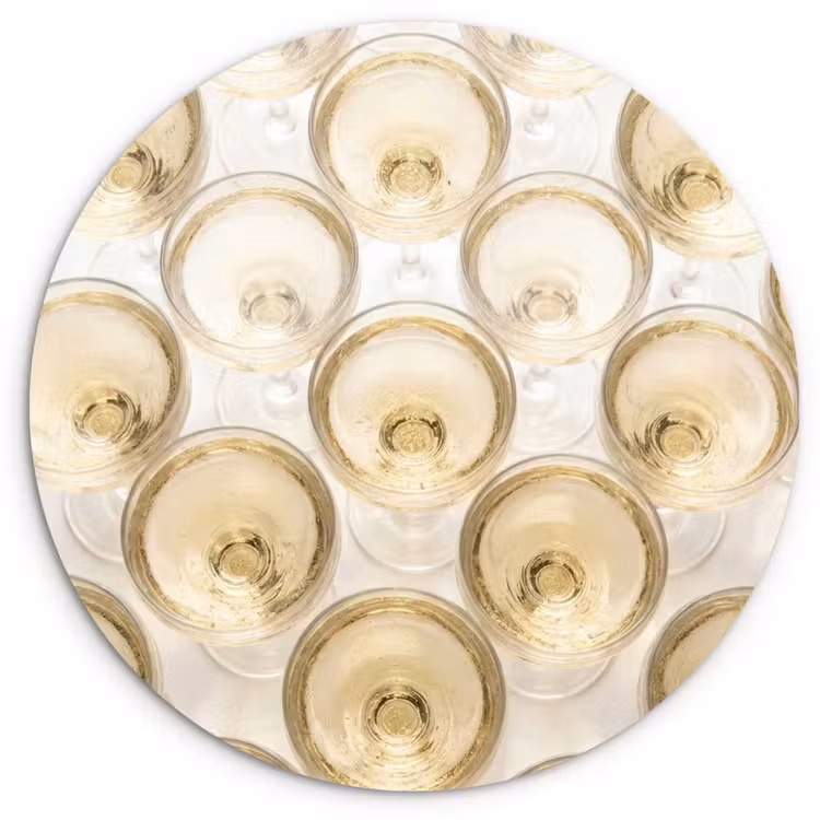 Muurcirkel - Drank - Glazen - Feest - Goud — 1