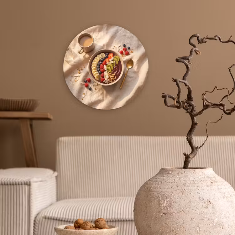 Muurcirkel - Eten - Ontbijtkom - Fruit - Gezond - Kleurrijk — 2