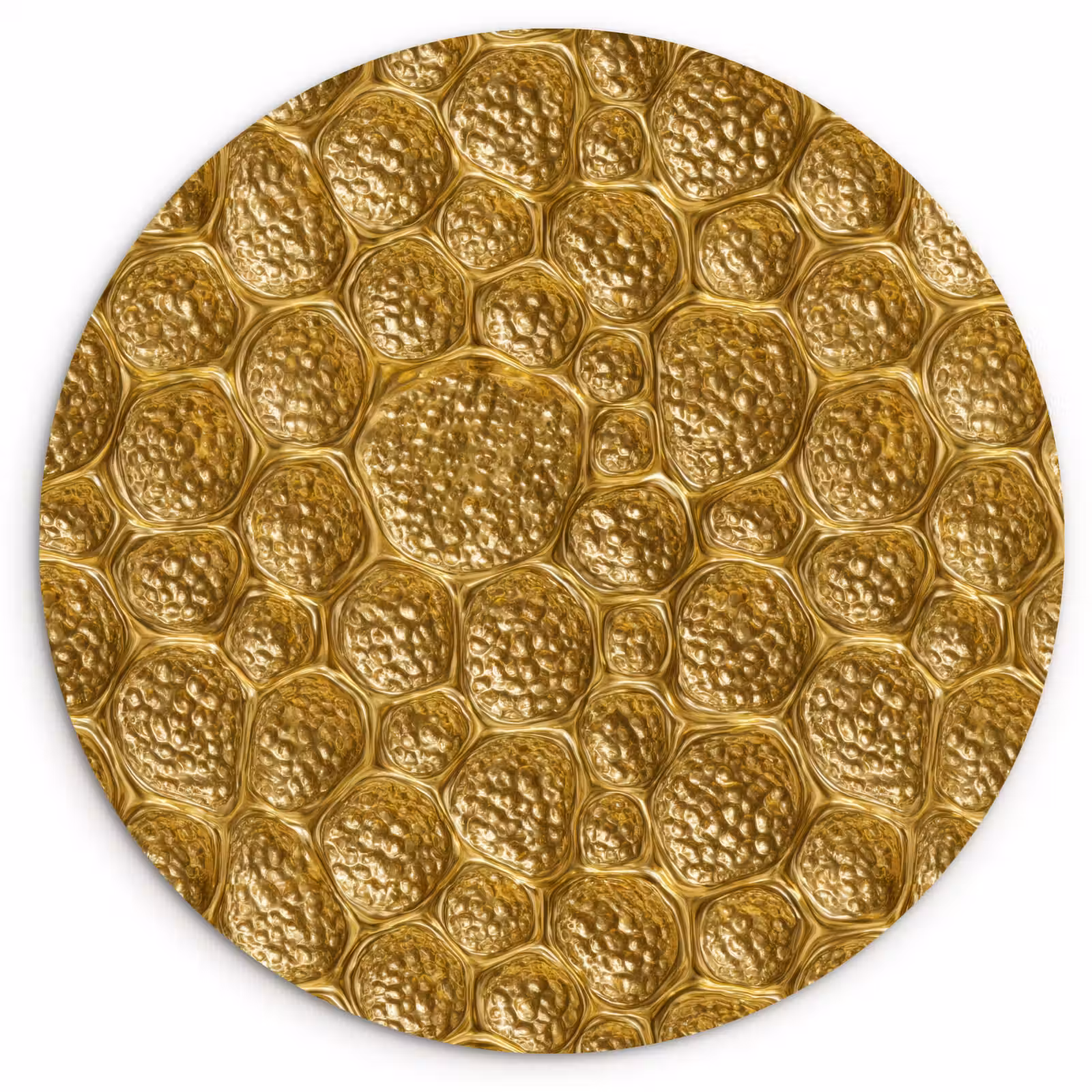 Muurcirkel - Gehamerd - Mozaïek - Antiek - Goud — 1