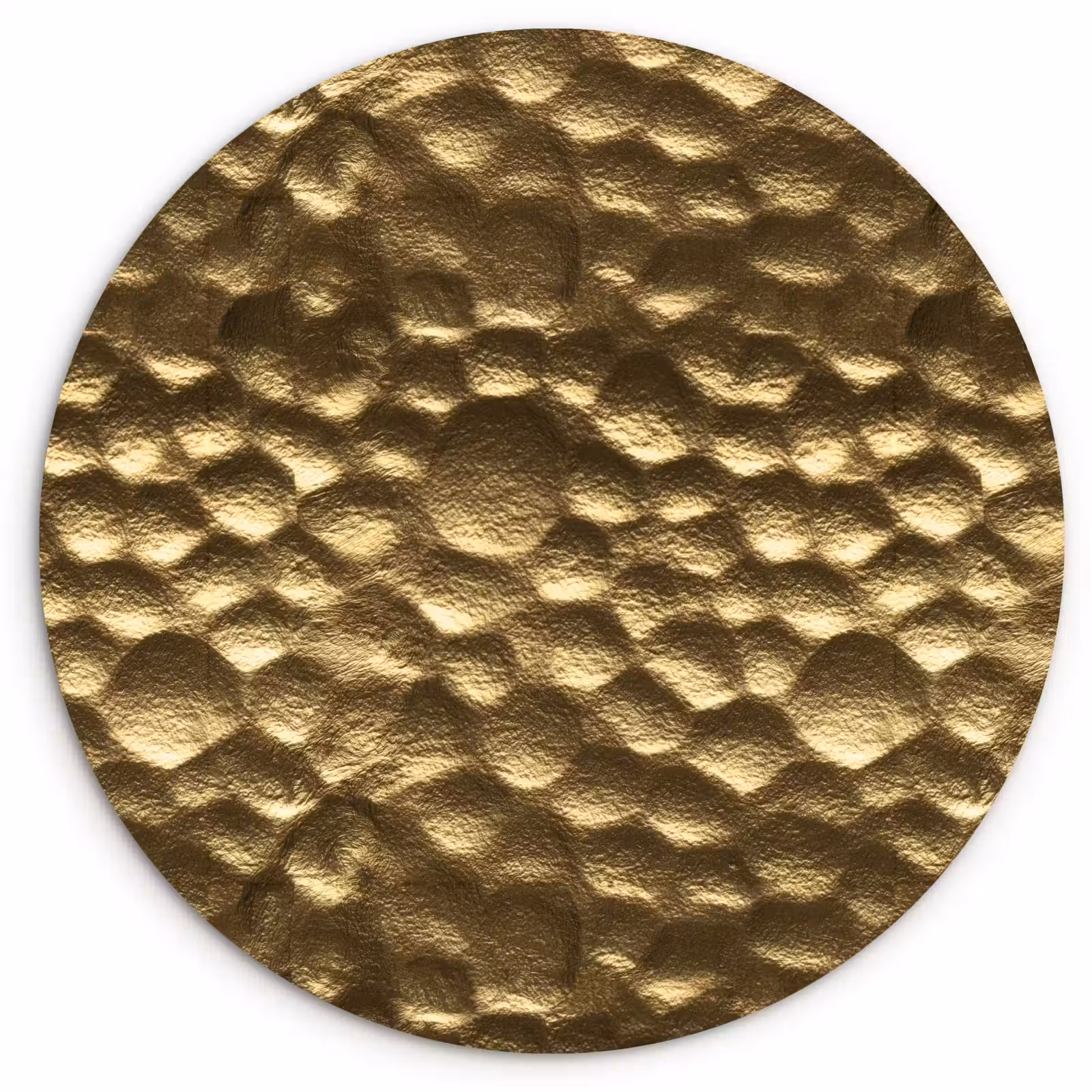 Muurcirkel - Gehamerd - Reliëf - Textuur - Bronsgoud — 1