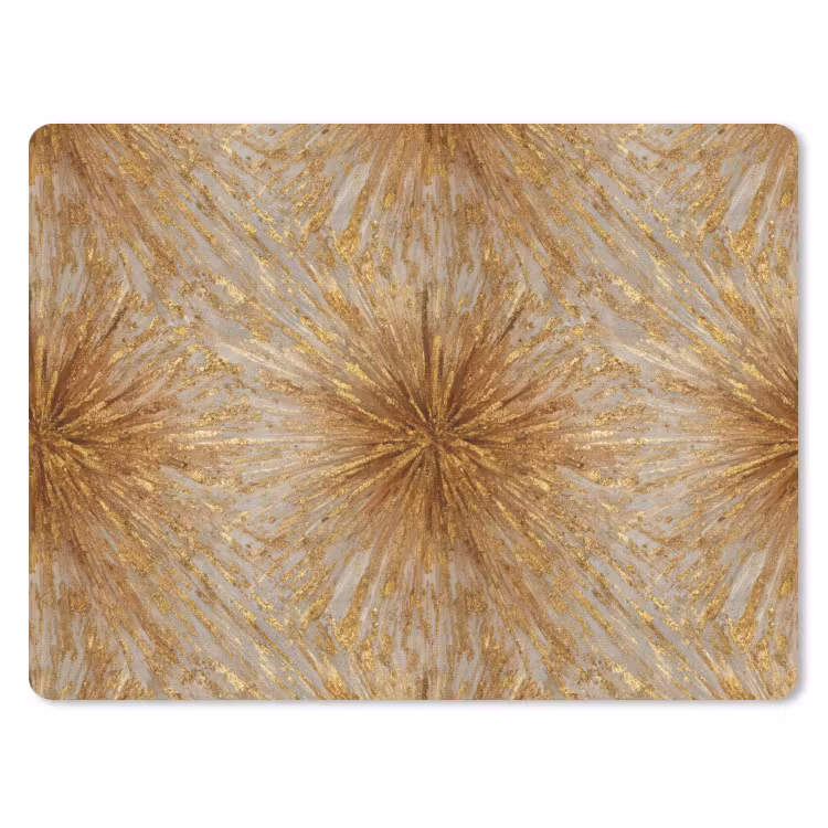 Muismat - Explosie - Abstract - Goud - Wit — 1