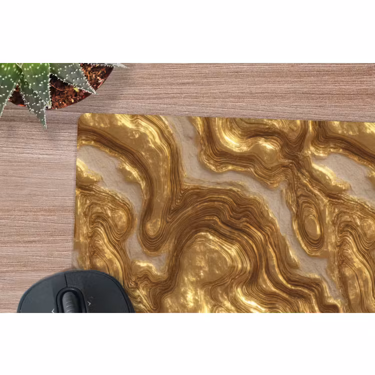 Muismat - Golven - Organisch - Goud - Crème — 4