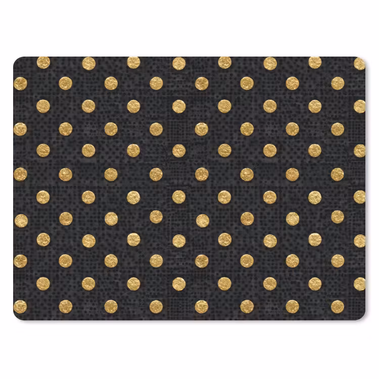 Muismat - Polka Dot - Stippen - Goud - Zwart — 1