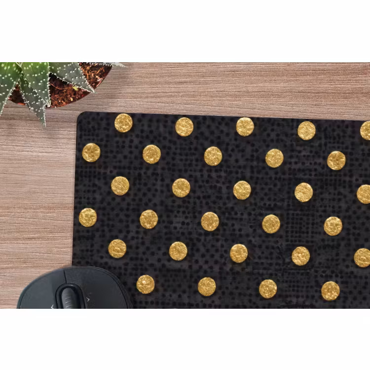Muismat - Polka Dot - Stippen - Goud - Zwart — 4