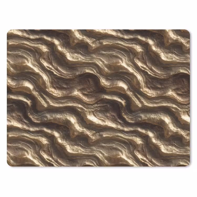 Muismat - Reliëf - Golven - Abstract - Bronsgoud — 1