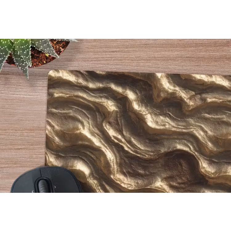 Muismat - Reliëf - Golven - Abstract - Bronsgoud — 4