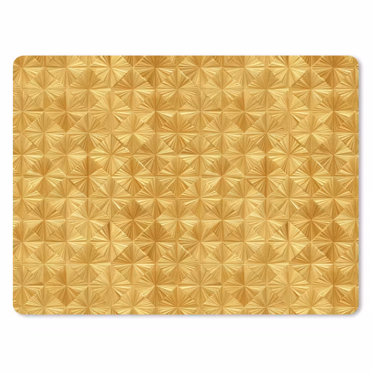 Muismat - Tegels - Geometrisch - Reliëf - Goud — 1