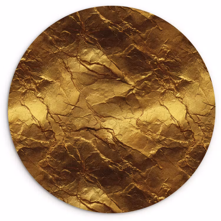 Muurcirkel - Bladgoud - Textuur - Goud — 1