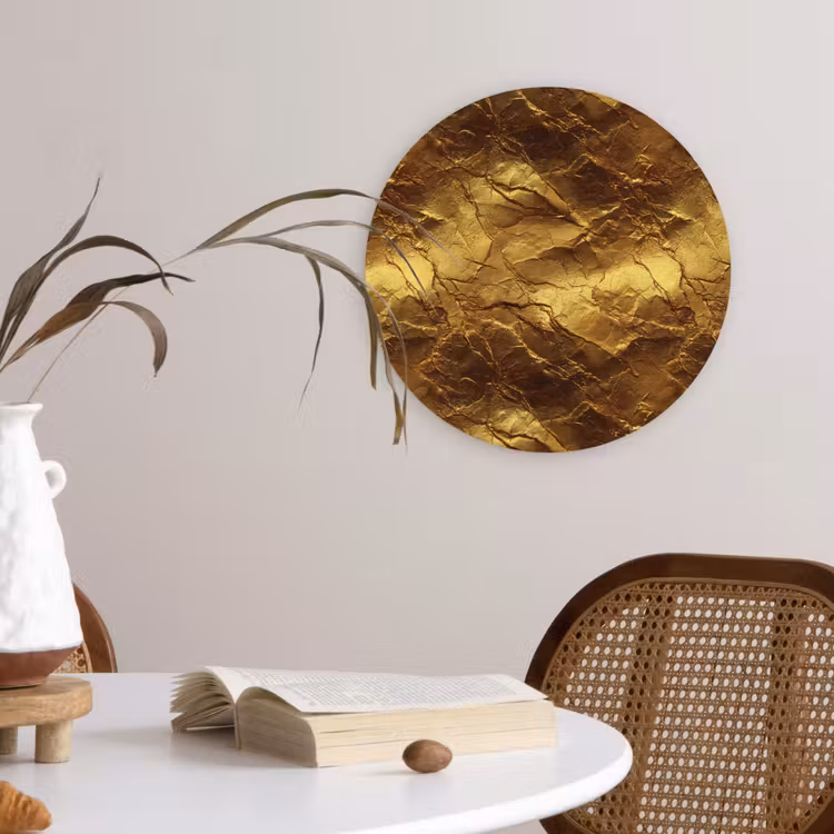 Muurcirkel - Bladgoud - Textuur - Goud — 4