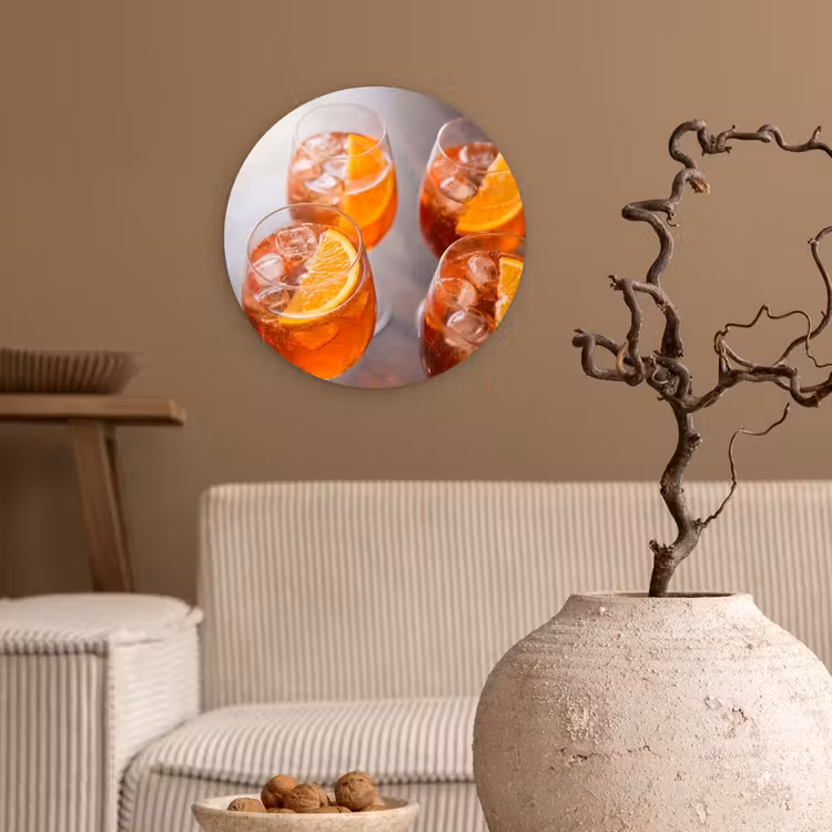 Muurcirkel - Drank - Sinaasappel - IJs - Zomer - Oranje — 2