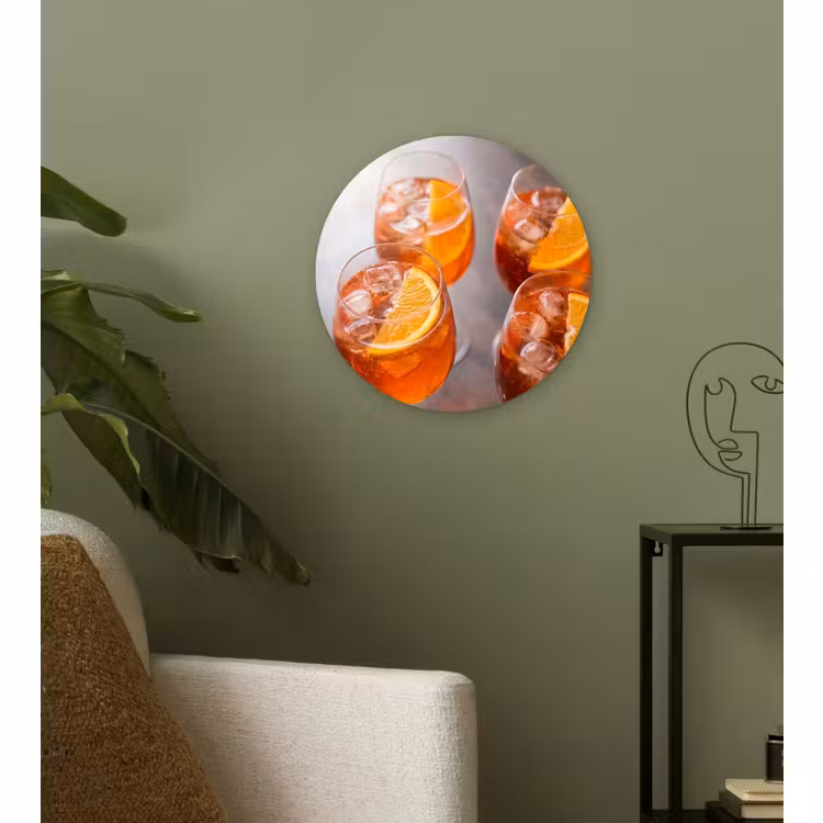 Muurcirkel - Drank - Sinaasappel - IJs - Zomer - Oranje — 3