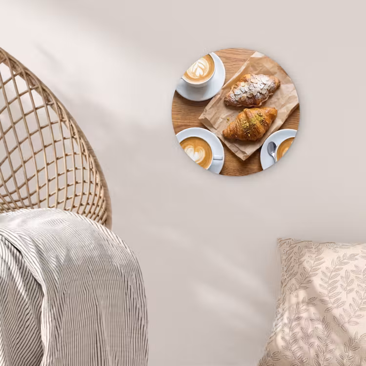 Muurcirkel - Eten - Croissant - Koffie - Ontbijt - Modern — 5