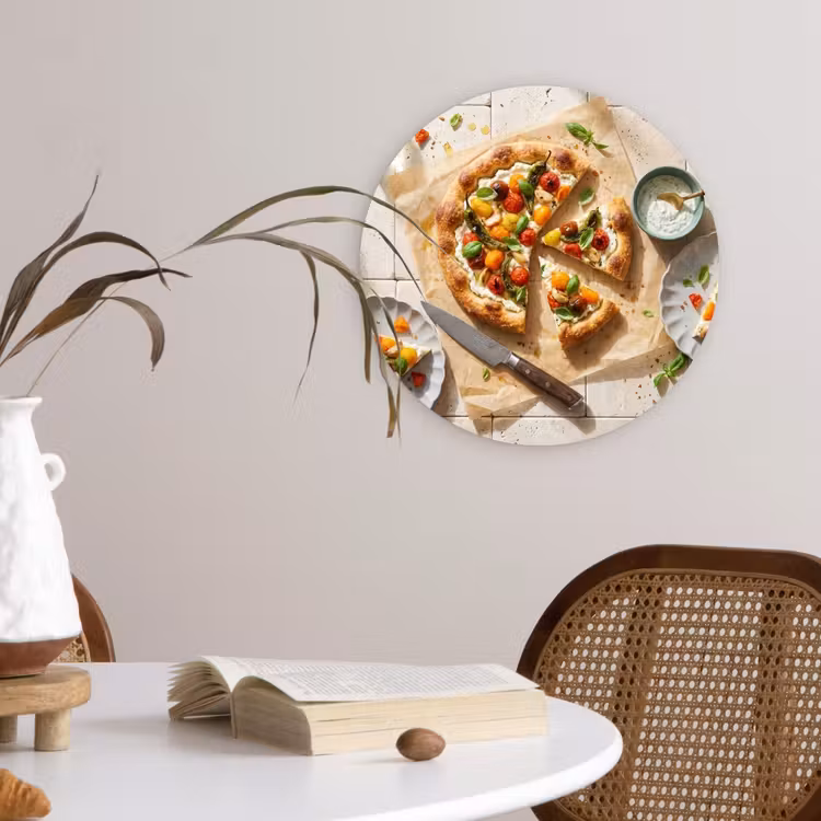 Muurcirkel - Eten - Tomaten - Basilicum - Maaltijd - Vers — 4