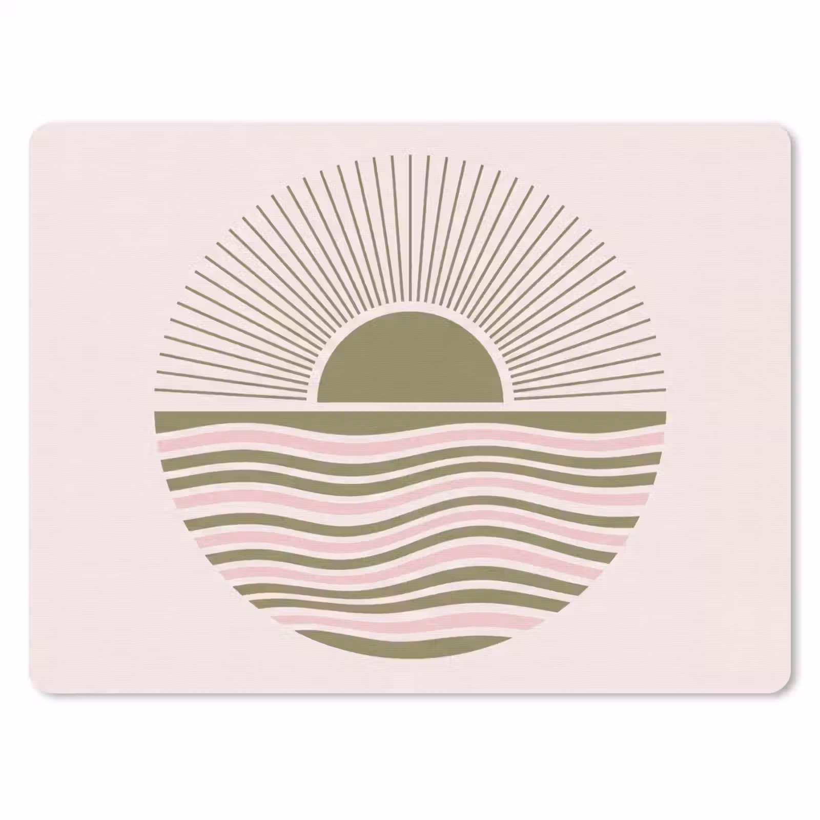 Muismat - Zon - Zee - Abstract - Modern - Roze — 1