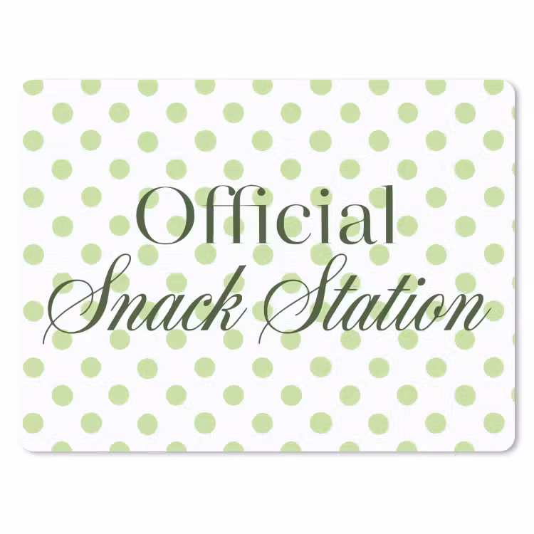 Muismat - Snack Station - Groen - Stippen — 1