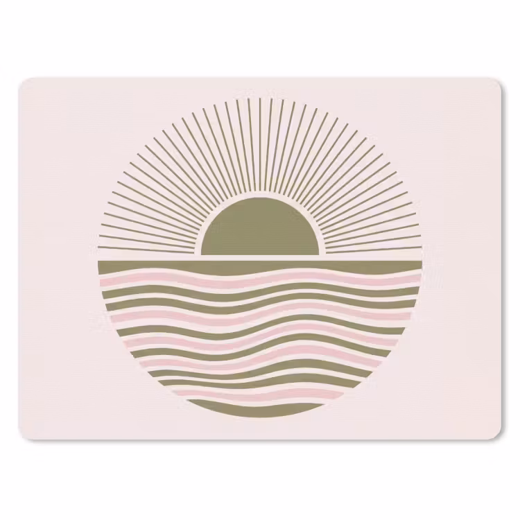 Muismat - Zon - Zee - Abstract - Modern - Roze — 1