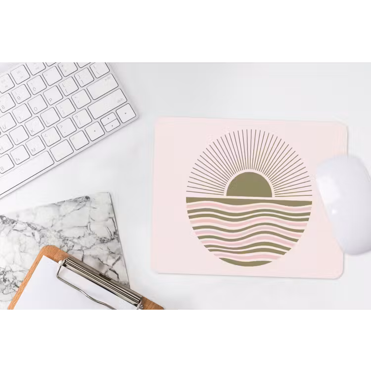 Muismat - Zon - Zee - Abstract - Modern - Roze — 2