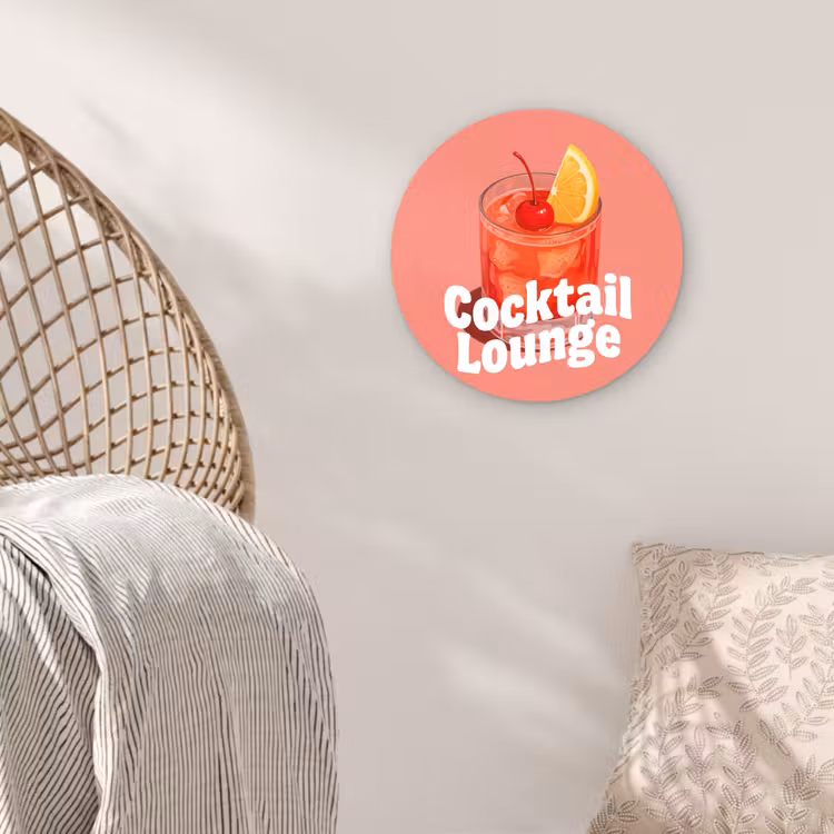 Muurcirkel - Cocktail Lounge - Glas - Koraal — 5