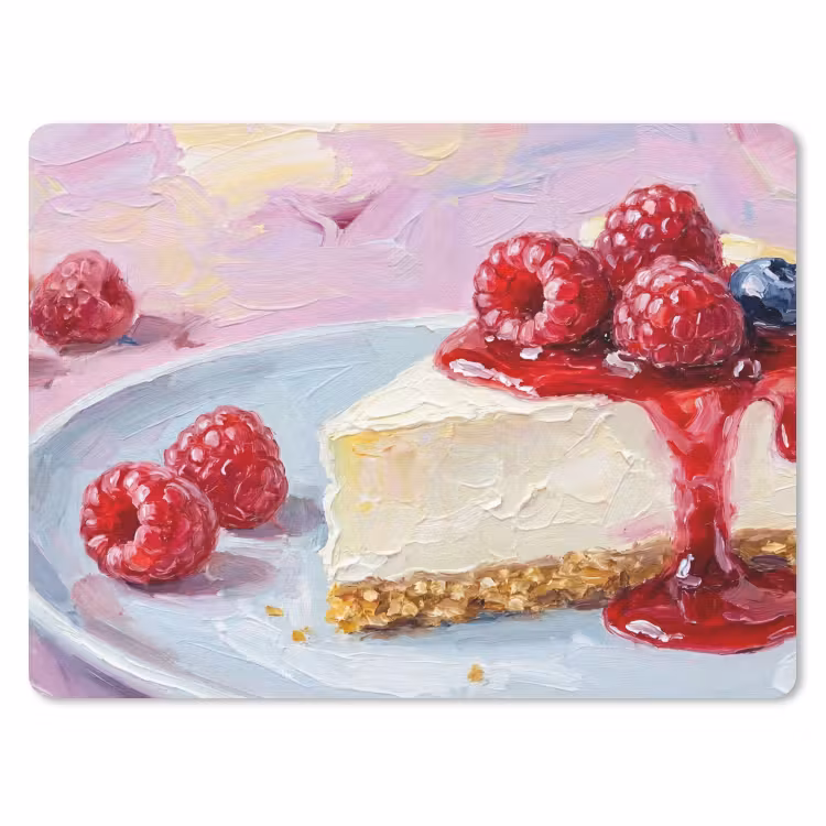 Muismat - Eten - Cheesecake - Bessen - Abstract - Roze — 1