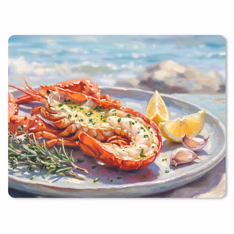 Muismat - Eten - Zee - Kust - Modern - Blauw — 1