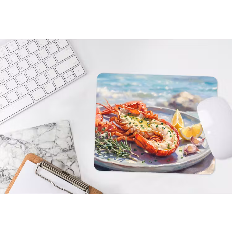 Muismat - Eten - Zee - Kust - Modern - Blauw — 2