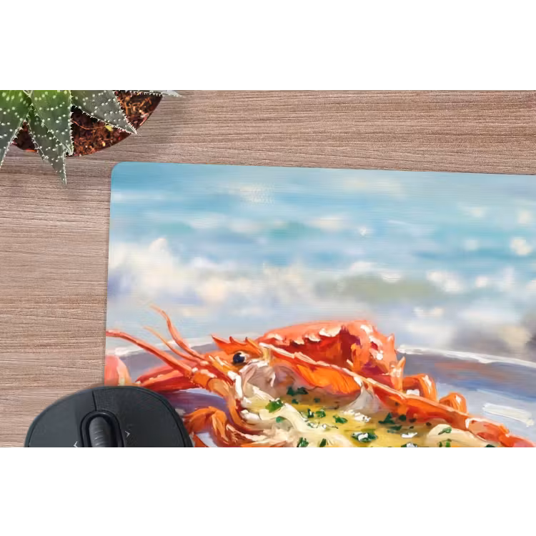 Muismat - Eten - Zee - Kust - Modern - Blauw — 4