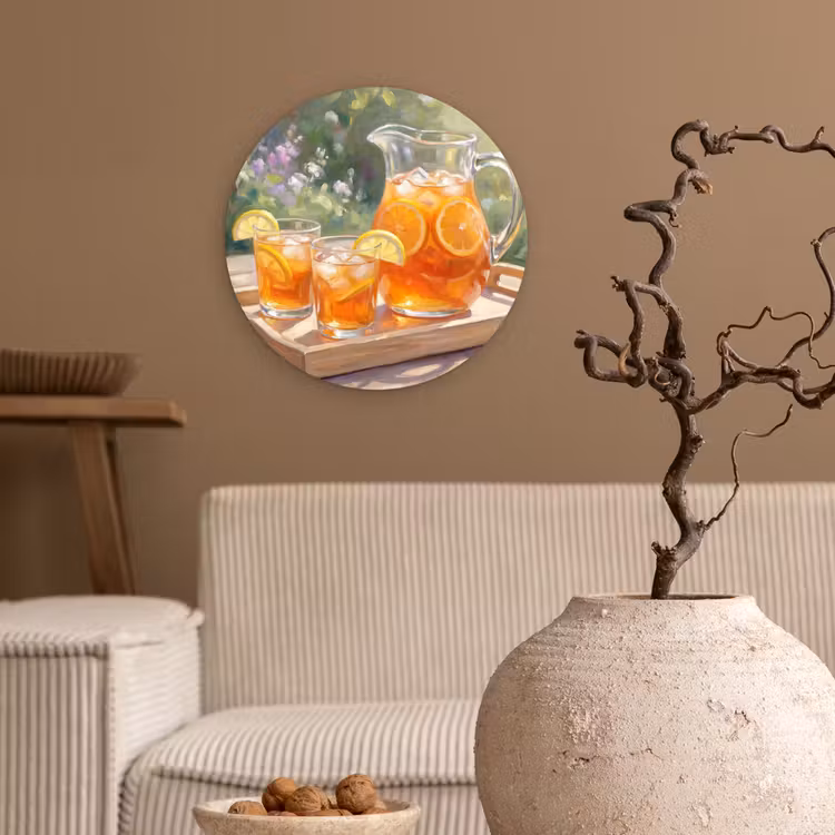 Muurcirkel - Drank - Citroen - Zomer - Tuin - Geel — 2