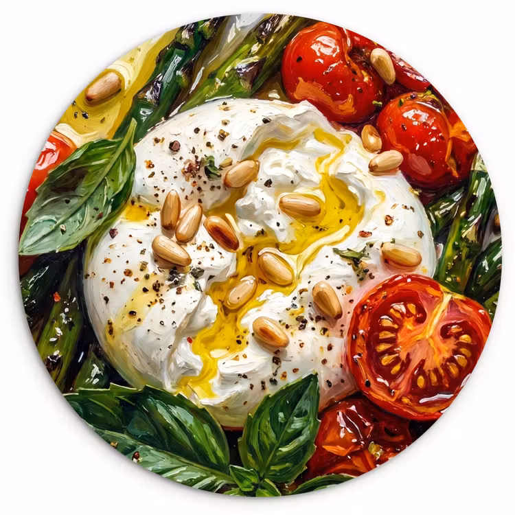 Muurcirkel - Eten - Groenten - Kaas - Modern - Vers — 1