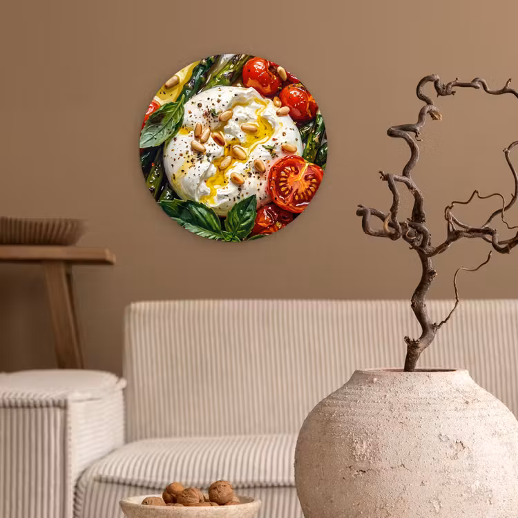 Muurcirkel - Eten - Groenten - Kaas - Modern - Vers — 2