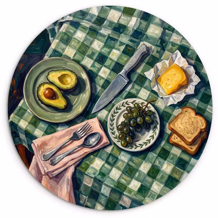 Muurcirkel - Eten - Ontbijt - Tafel - Modern - Groen — 1