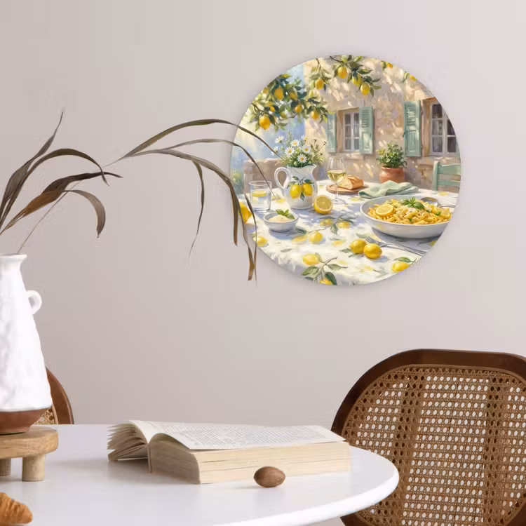 Muurcirkel - Eten - Terras - Zomer - Geschilderd - Geel — 4
