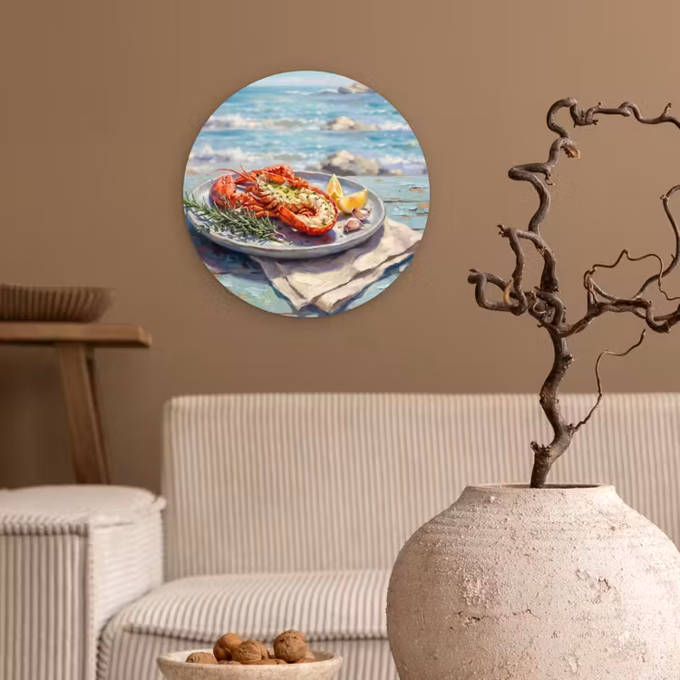 Muurcirkel - Eten - Zee - Kust - Modern - Blauw — 2
