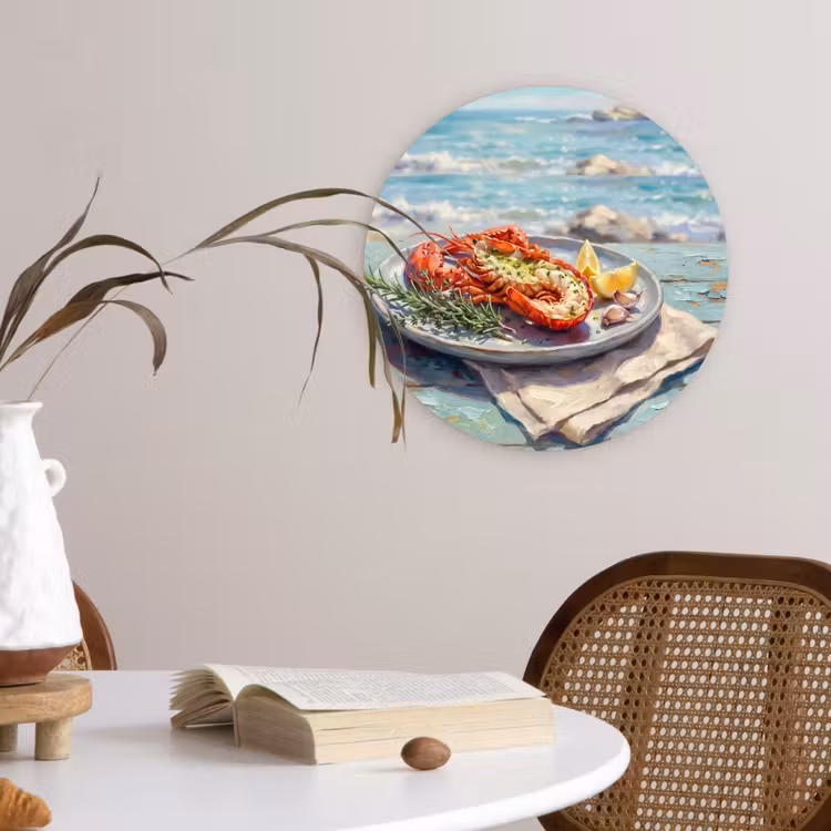 Muurcirkel - Eten - Zee - Kust - Modern - Blauw — 4