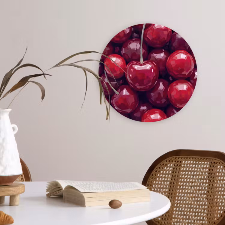 Muurcirkel - Fruit - Kersen - Eten - Modern - Rood — 4