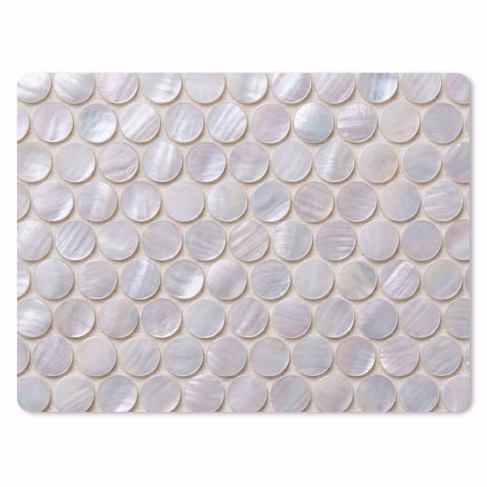 Muismat - Patroon - Cirkels - Abstract - Modern - Wit — 1