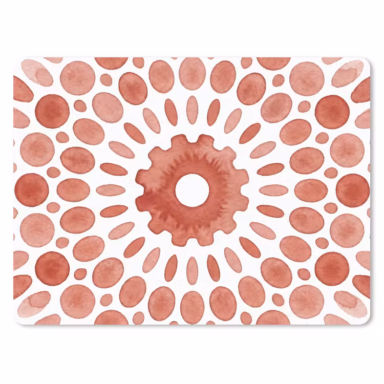 Muismat - Patroon - Cirkels - Abstract - Modern - Rood — 1