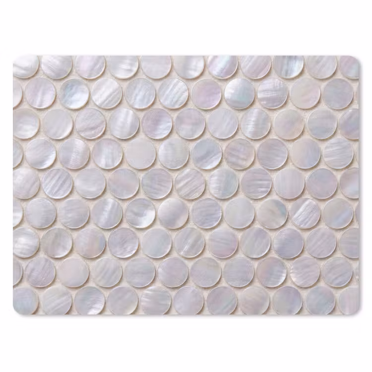 Muismat - Patroon - Cirkels - Abstract - Modern - Wit — 1