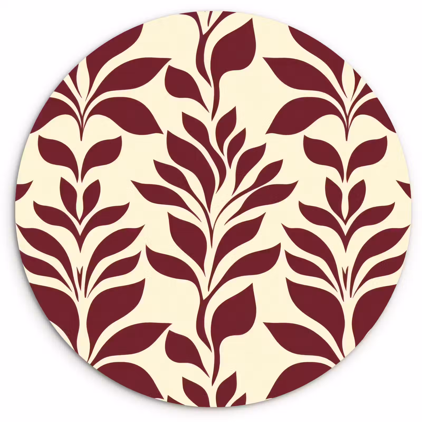Muurcirkel - Abstract - Bladeren - Burgundy — 1