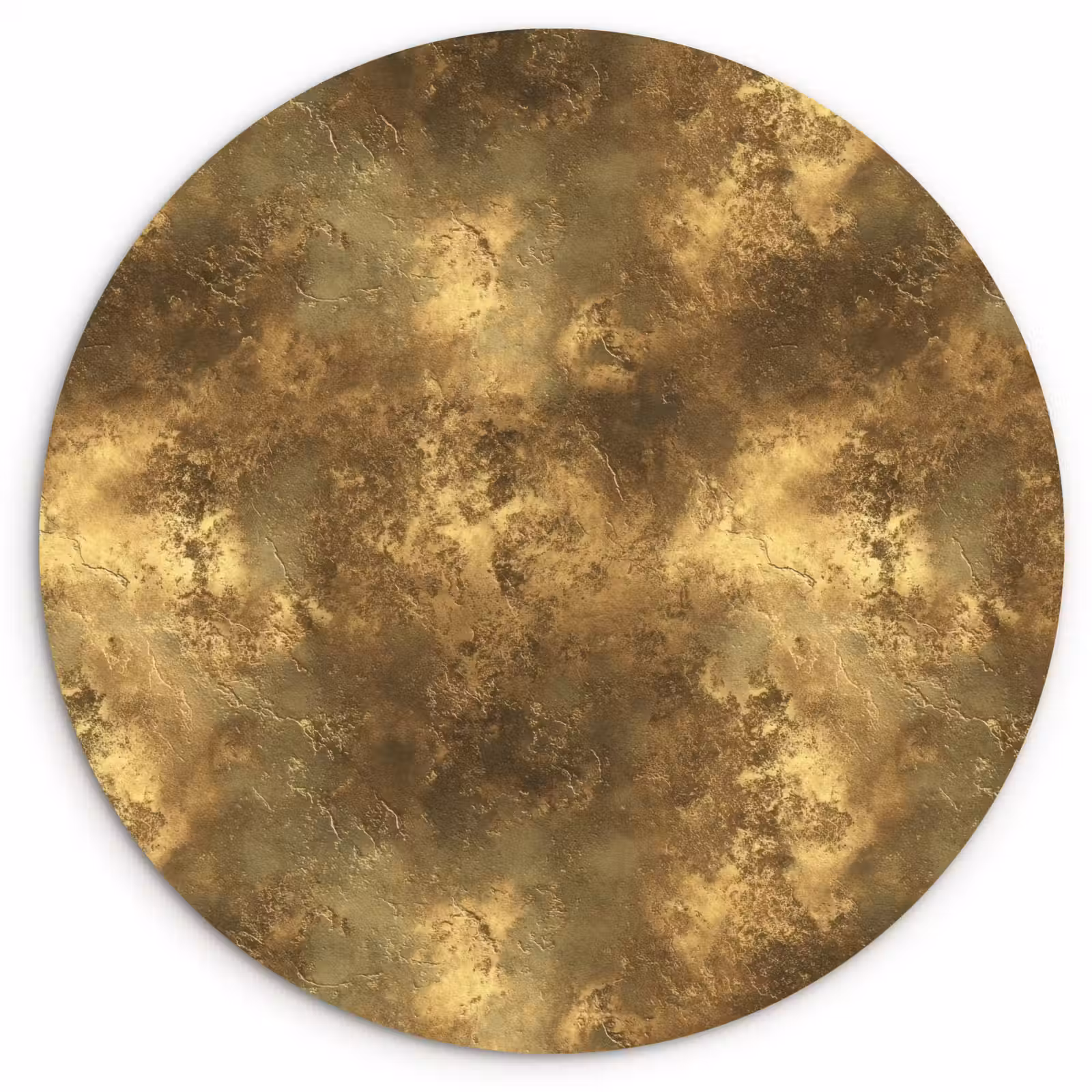 Muurcirkel - Antiek - Metaallook - Goud — 1