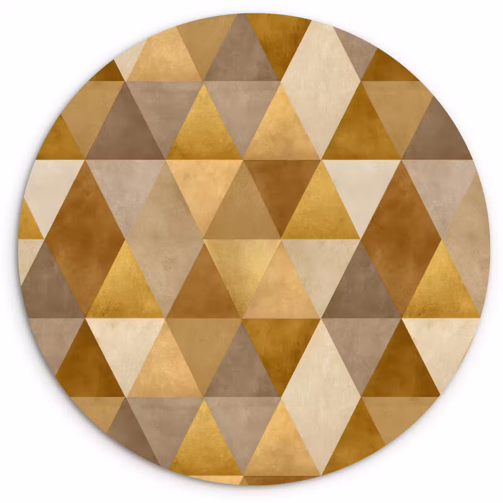 Muurcirkel - Geometrisch - Driehoek - Goud — 1