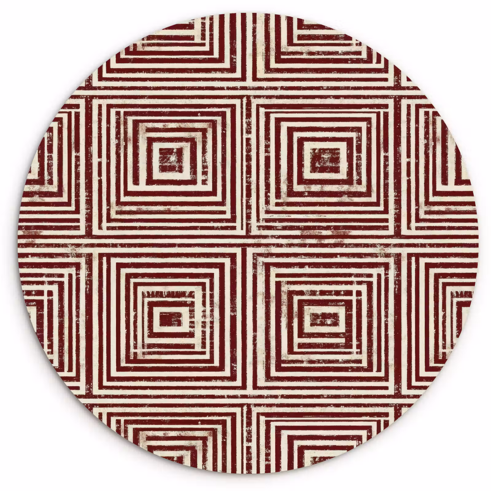 Muurcirkel - Geometrisch - Patroon - Rood — 1