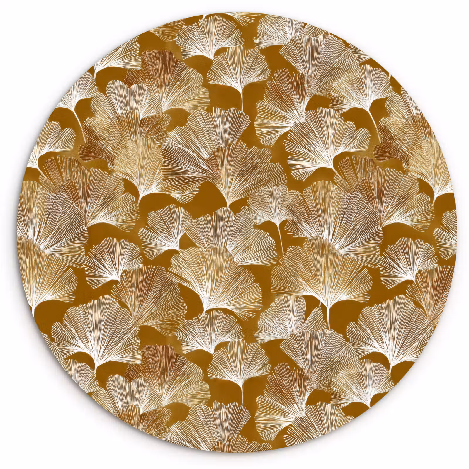 Muurcirkel - Ginkgo - Bladeren - Goud — 1