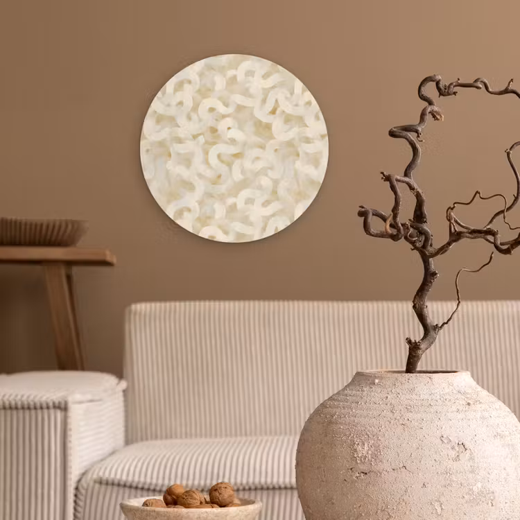 Muurcirkel - Abstract - Lijnen - Beige — 2